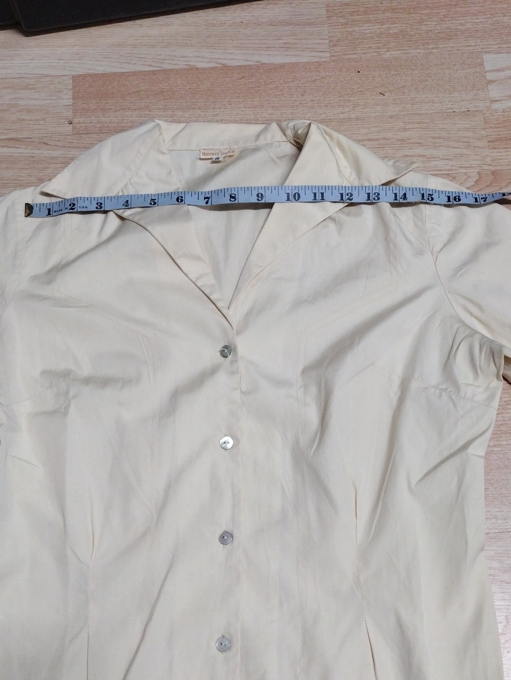 Vintage Cotton Cream Blouse - Picture 9 of 12